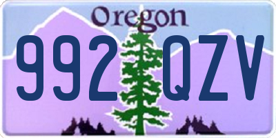 OR license plate 992QZV