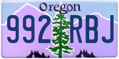 OR license plate 992RBJ