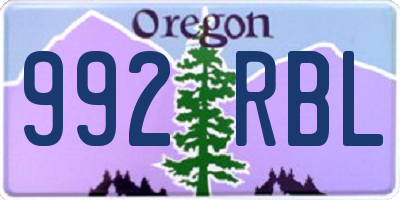 OR license plate 992RBL