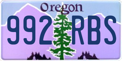 OR license plate 992RBS