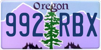 OR license plate 992RBX