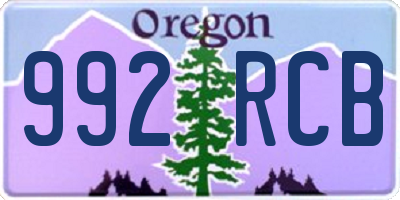 OR license plate 992RCB