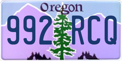 OR license plate 992RCQ
