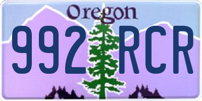 OR license plate 992RCR