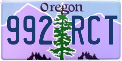 OR license plate 992RCT