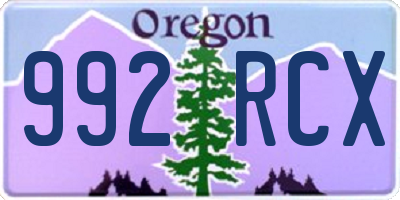 OR license plate 992RCX