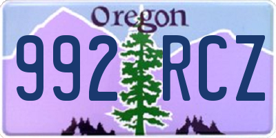 OR license plate 992RCZ