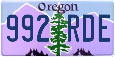 OR license plate 992RDE