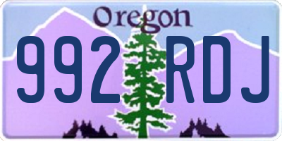 OR license plate 992RDJ