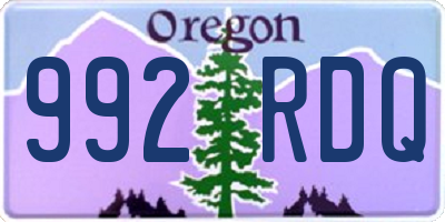 OR license plate 992RDQ