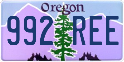 OR license plate 992REE