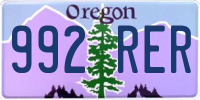 OR license plate 992RER
