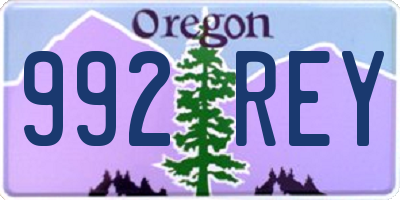 OR license plate 992REY