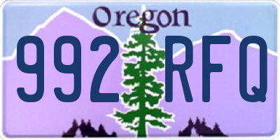 OR license plate 992RFQ