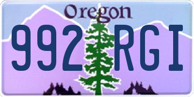 OR license plate 992RGI