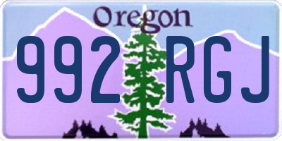 OR license plate 992RGJ