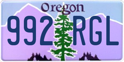 OR license plate 992RGL