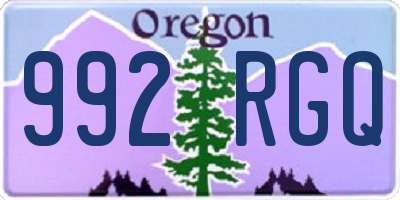 OR license plate 992RGQ