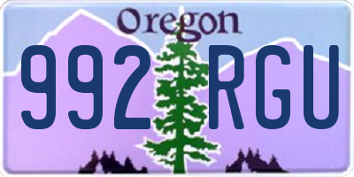 OR license plate 992RGU