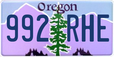 OR license plate 992RHE