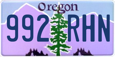 OR license plate 992RHN