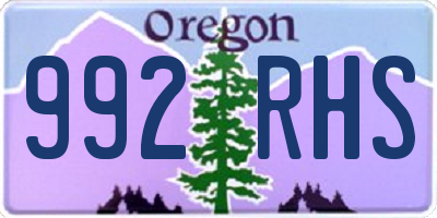 OR license plate 992RHS