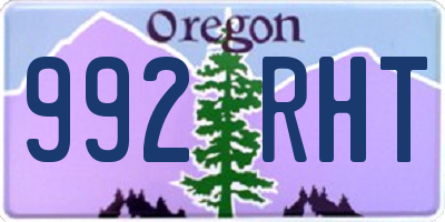 OR license plate 992RHT