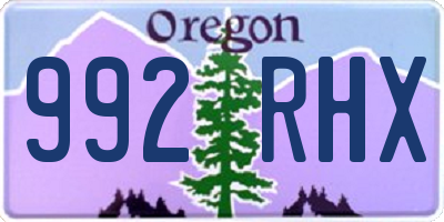 OR license plate 992RHX