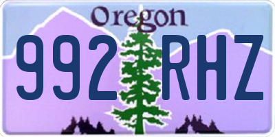 OR license plate 992RHZ