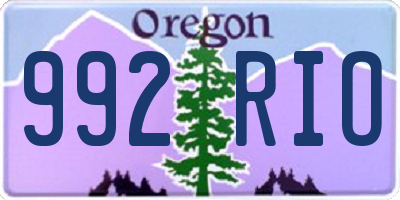 OR license plate 992RIO