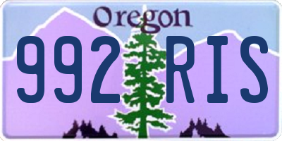 OR license plate 992RIS