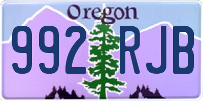 OR license plate 992RJB
