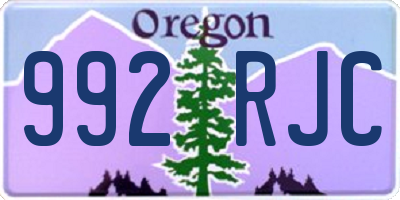 OR license plate 992RJC