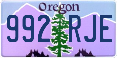 OR license plate 992RJE