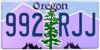 OR license plate 992RJJ