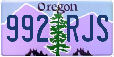 OR license plate 992RJS