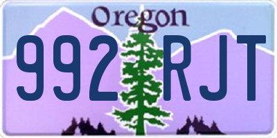 OR license plate 992RJT