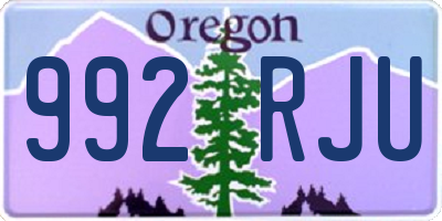 OR license plate 992RJU