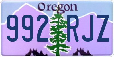 OR license plate 992RJZ