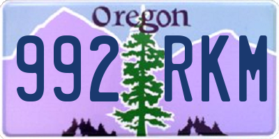 OR license plate 992RKM