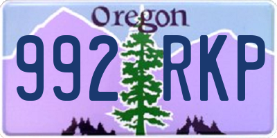 OR license plate 992RKP