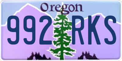 OR license plate 992RKS