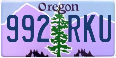 OR license plate 992RKU