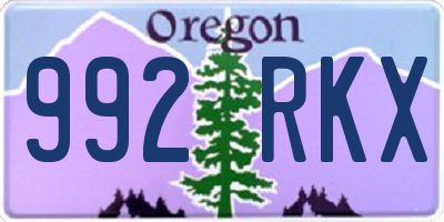 OR license plate 992RKX