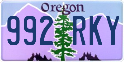 OR license plate 992RKY