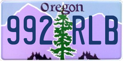 OR license plate 992RLB