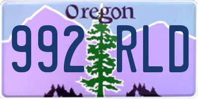 OR license plate 992RLD
