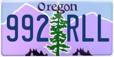 OR license plate 992RLL