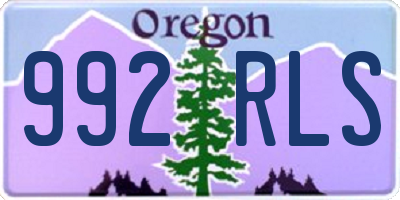 OR license plate 992RLS