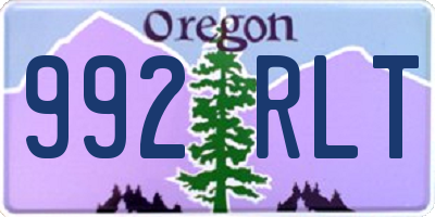 OR license plate 992RLT